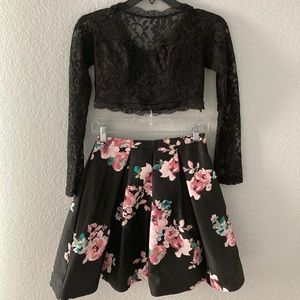 2 piece floral dress